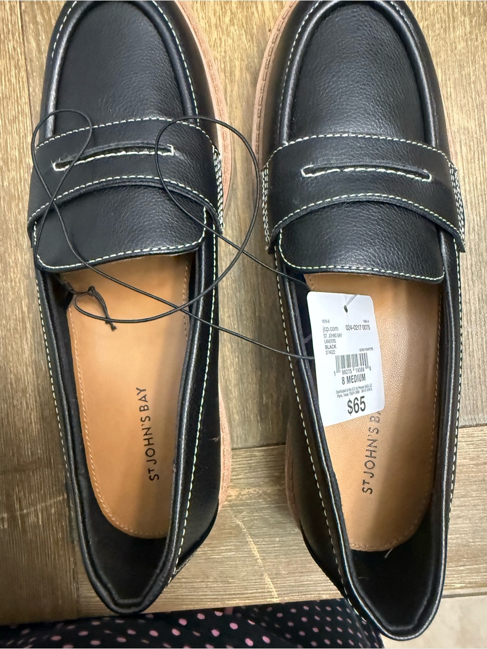 St. John's Bay women’s Black Penny Loafers